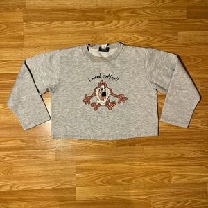 Grey Looney Tunes Tasmanian Devil sweatshirt